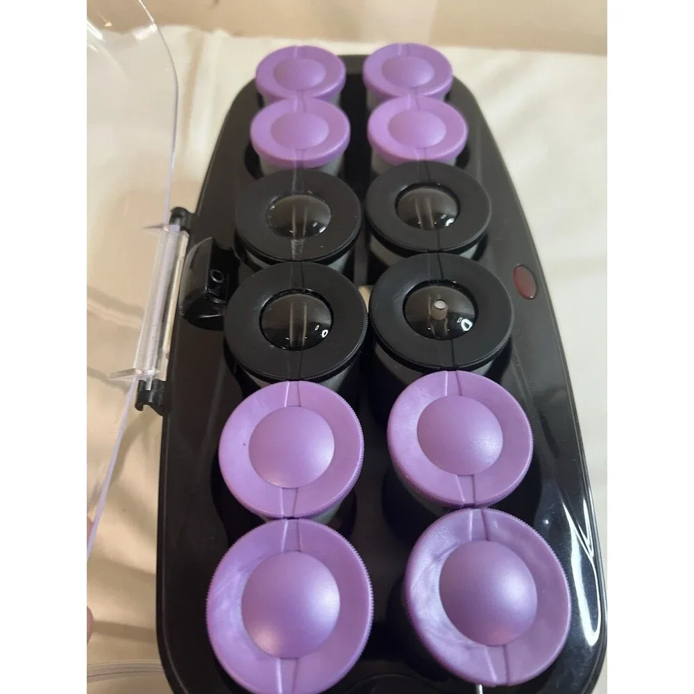 Conair Heat Waves Hot Rollers Curlers 12 Large Jumbo Rollers No Clips CHV14X